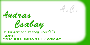 andras csabay business card